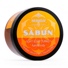 Густое турецкое мыло Сабун для волос и тела Hammam organic oils