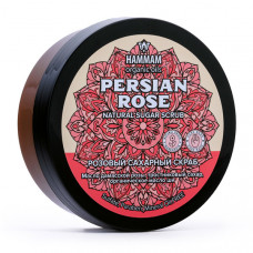 Персидский натуральный розовый сахарный скраб Persian Rose масло дамасской розы и тростниковый сахар Hammam organic oils